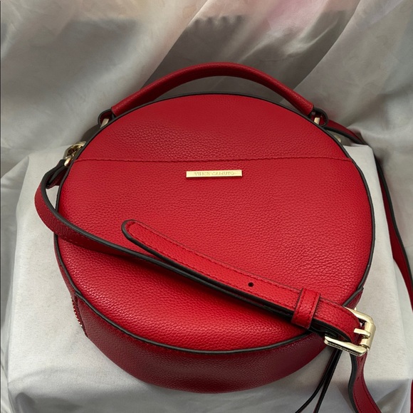 Vince Camuto Bold Red Circle Crossbody Bag - Picture 2 of 11
